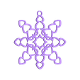 Makies_Heart_SnowFlake_Decoration.STL Free STL file Tons of Hearts Snowflake Decoration・Template to download and 3D print, D5Toys