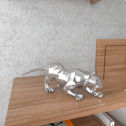 10.effectsResult.png STL file Jaguar LowPoly・3D print model to download