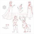 frozen-elsa-anna-olaf-kristoff-snowflakes-snow-movie-disney-laser-cut-file-vector-glowforge-3.jpg Frozen - Vecteurs pour la découpe au laser