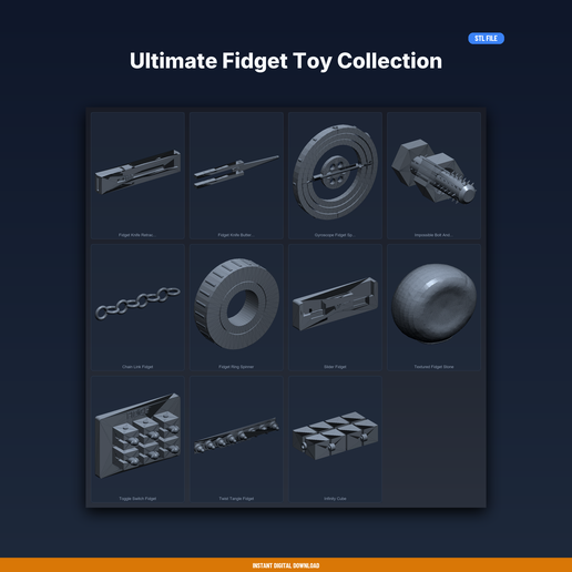 Ultimate Fidget Toy Collection - 11-Model STL Bundle
