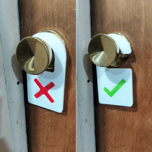 Privacy Door Hanger. For doors without locks.