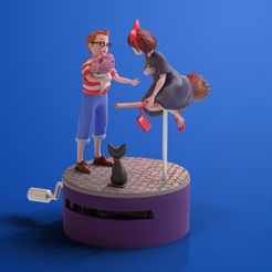 awdawdawdawdawdawd.jpg STL file Kiki's delivery service Music Box・3D printable model to download