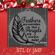 feathers-are-reminders.png Christmas ornament / Feathers are reminders / Angels are near / loved ones / Loss of loved one / keepsake ornament / Angels are near