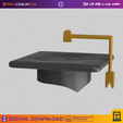 birrete2.png Graduation cap, graduation cap, 3D File