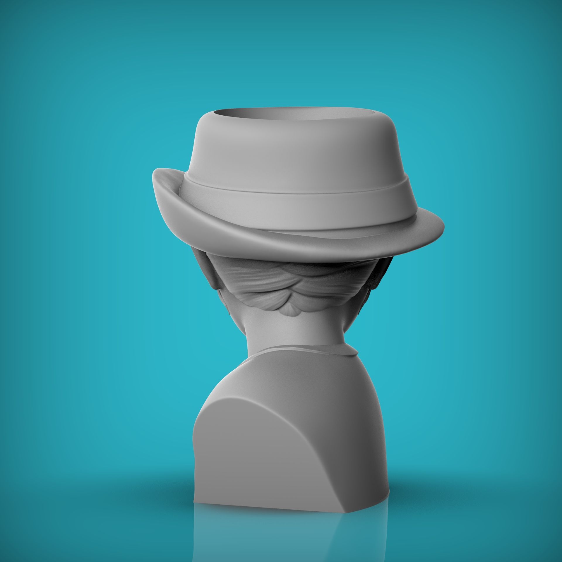 untitled.930.jpg STL file Girl in Hat Planter・3D print model to download, DeNzzzO