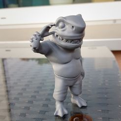 KingShark-primed.jpg Бесплатный 3D файл Королевская акула・Шаблон для 3D-печати для загрузки