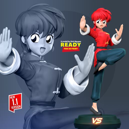 👧 Ranma・ 3D File for ・Cults