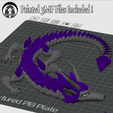 Furry-Dragon-Painted-Render.png Articulated Dragon - Furry Dragon - Print in place/No Supports