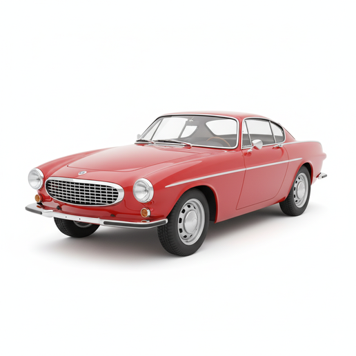 Volvo P1800S hypercar, truck, sports car, vehicle, pickup, race car, muscle car, supercar, car, diorama, car STL, drift car, vintage car, car model, classic car, garage, SUV, car 3D, JDM, automobile