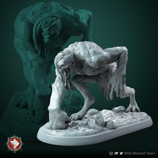 Ghoul V3 miniature 32mm pre-supported 3D model