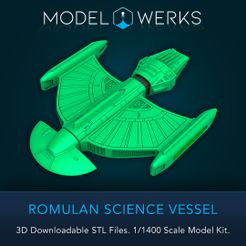 Romulan-Graphic-3.jpg 3D file 1/1400 Scale Romulan Science Vessel・3D print object to download