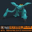 FOH-Hydro-Blue-2.jpg Datei 3D Hydro Blue Mecha Anzug・Design für 3D-Drucker zum herunterladen