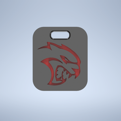 dodge-srt-hc-keychain.png Fichier STL Porte-clés Dodge SRT Hellcat logo emblème porte-clés・Objet pour imprimante 3D à télécharger