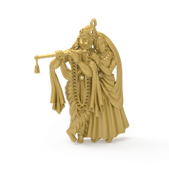 radhakrishna-pendant2-pic-1.png STL file radhakrishna pendant2・Model to download and 3D print