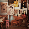 Artists-Room-Furniture-Collection_Miniature-9.png Studio Taboret  | MINIATURE ARTIST ROOM FURNITURE COLLECTION
