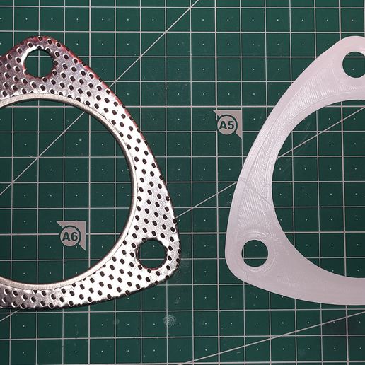 Download DXF file VOLKSWAGEN GOLF 1.8T K03 TURBO exhaust FLANGE • Design to 3D print ・ Cults