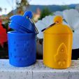 1.jpg Porta Chiavi , keychain  Container Space Invader