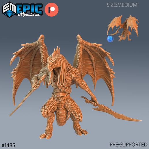 3D file Draconic Demon Green Set ‧ DnD Miniature ‧ Tabletop Miniatures ...