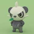 Pancham-Render-1.jpg Pancham - Pokemon 3D Print Model