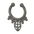 septum_fem_jewel_47-v4-00.png STL file fake nose hook FAKE NIPPLE Clamps Pendant PIERCING Female Septum Barbaella male Non-Piercing Body Jewellery Bondage Weight femJ-47 3d print cnc・3D printer design to download