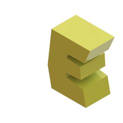 e.JPG Бесплатный STL файл Letter E・3D-печатная модель для загрузки