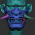 9.jpg Half Samurai Mask 3D print model