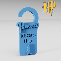r1.png STL file "WIZARDS ONLY" - RAVENCLAW HOUSE - HARRY POTTER - DO NOT DISTURB・3D printable model to download, adam_leformat7