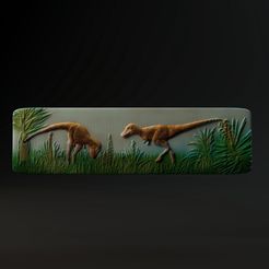 Bookmark_Juvenile_rex_r3.jpg Fichier STL Tyrannosaure juvénile Signet ou aimant pré-supporté・Design pour imprimante 3D à télécharger