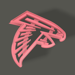 Falcons.png STL file COOKIE CUTTER ATLANTA FALCONS NFL LOGO・3D printer design to download