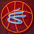 Image00004.jpg STEPH CURRY LOGO WITH BASKETBALL (WITH NEON LED CHANNEL)
