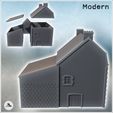 3.jpg Modern Mansard-roofed building with access staircase and molded balustrade, and double chimneys (17) - Modern WW2 WW1 World War Diaroma Wargaming RPG Mini Hobby