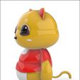 cr4.jpg Red Catty Cat mascot 3D model