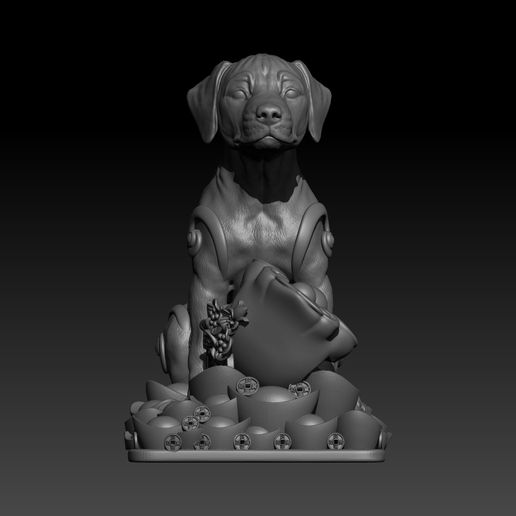 3.jpg Dog 3D print model