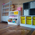 TRADITIONAL STORAGE BINS DOLLHOUSE MINIATURE 1:12 SCALE MINI furniture Traditional Storage Bin for 1:12 Dollhouse | Toy Box | Toy Storage for 1:12 Dollhouse