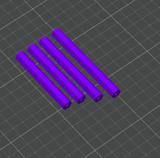 1/10 chassis 8mm hex spacer set 3D model