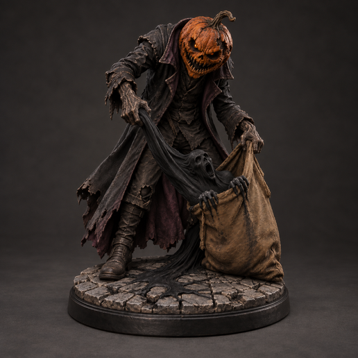 Shadow Thief – Pumpkin Reaper Halloween Statue