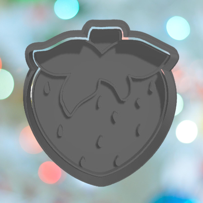 Strawberry Baby Shower Strawberry #1  Cookie Cutter 3D model