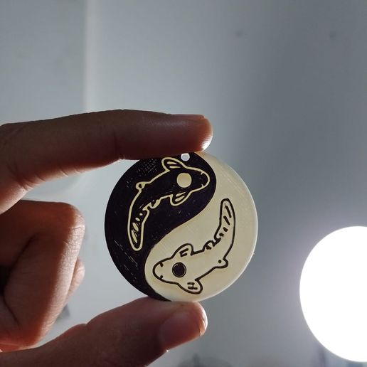 yin yang koi fish 3D model