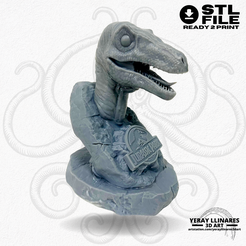 Velociraptor Jurassic Park FanArt-Skulptur Büste