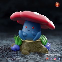 oddish-color-1-copy.jpg 3D-Datei Oddish and Vileplume - presupported mushrooms・Modell zum Herunterladen und 3D-Drucken