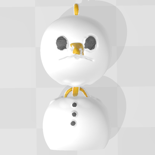 @,@ Meee Gelenkiger SnowMan-Schlüsselanhänger (Print-İn-Place)