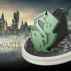 serpeverde.jpg Hogwarts Legacy - Slytherin PS5-PS4-XBOX controller stand 3D print model