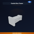 01_hero.png Tour de château miniature avec créneaux, entrée des dés - Fichier STL imprimable en 3D