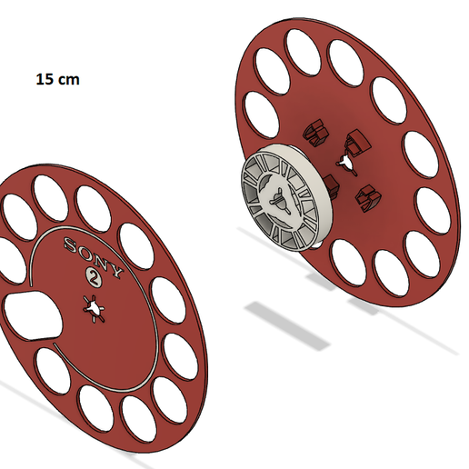 REEL2REEL EMPTY SPOOL - 038 - 5 3/4 INCH - 15CM 3D PRINTED WITHOUT SCREW 3D model