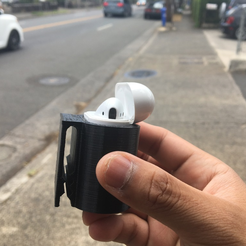 Capture d’écran 2017-08-21 à 10.56.15.png Free STL file Apple AirPod Case Pocket Clip・3D print object to download