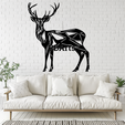 Deer-low-polyx.png Low Poly Deer 2D Wall Art/Window Art