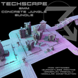 TECHSCAPE-6mm-Concrete-Jungle-Bundle.png TECHSCAPE - 6mm - Concrete Jungle (Hexless Battletech Terrain)