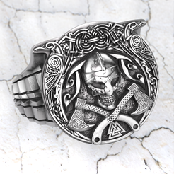 1.png STL file Viking ring・3D print model to download
