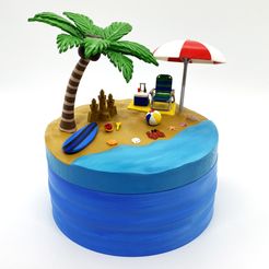 new_beach_box_pic3.jpg STL-Datei Private Island Beach Box Paradies Dekoration Container・3D-druckbares Modell zum Herunterladen