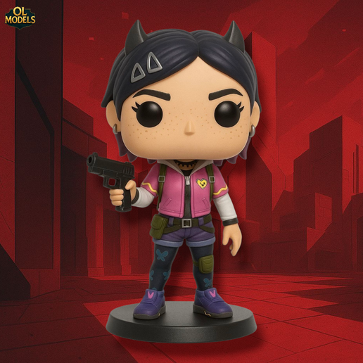 Clove Chibi Figure Valorant 3D Model 3D model